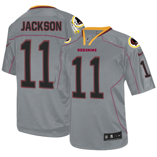 Men's Elite DeSean Jackson Nike Jersey Lights Out Grey - #11 NFL Washington Redskins